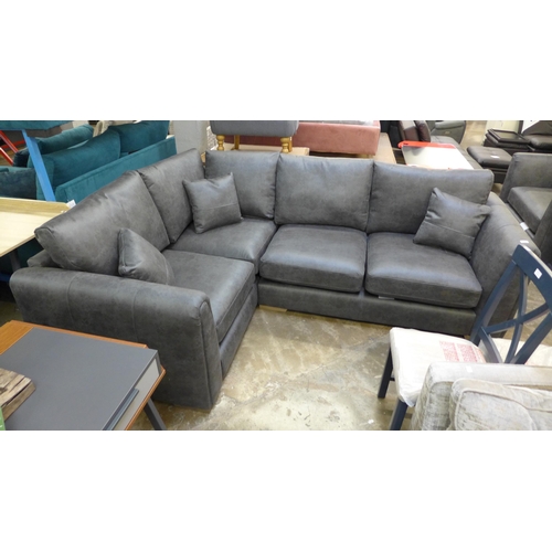 1552 - An Austin milan charcoal upholstered LHF corner sofa RRP £1,399