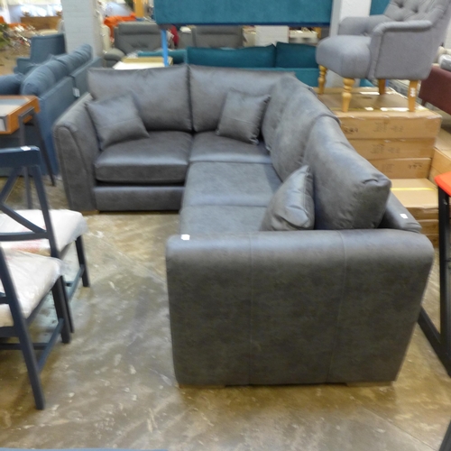 1552 - An Austin milan charcoal upholstered LHF corner sofa RRP £1,399