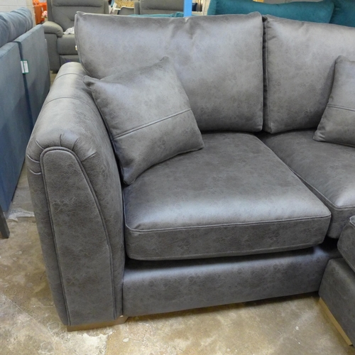 1552 - An Austin milan charcoal upholstered LHF corner sofa RRP £1,399