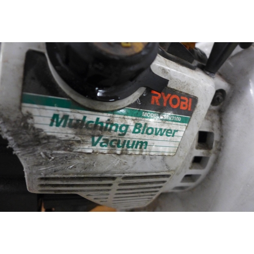 2382 - Ryobi petrol-driven mulching garden blower-vac - W