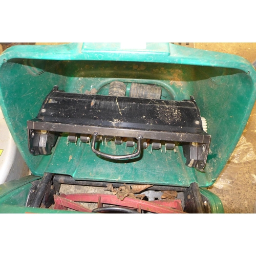 2383 - Qualcast Classic 35S petrol lawnmower with scarifier cassette - W - seen running