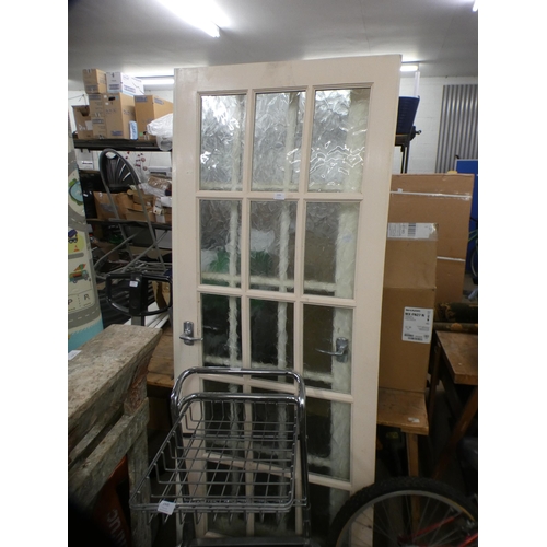 2399 - 2 x 15 Pane glass internal wood doors