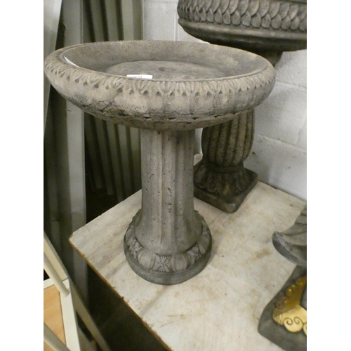 2420 - A Garden bird bath approx 60cm tall