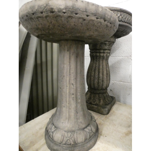 2420 - A Garden bird bath approx 60cm tall