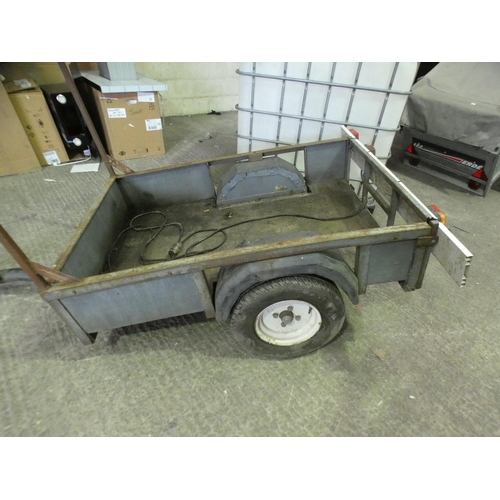 2436 - heavy duty Trailer- metal framed with wooden panels