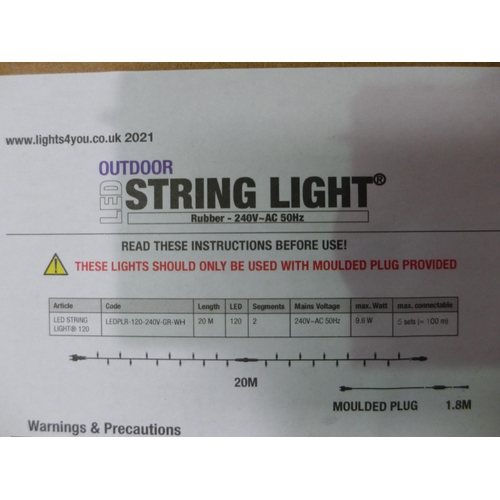 3058 - Outdoor LED string lights ( 245-799) * This lot is subject to vat