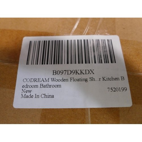 3071 - Five Black wall hanging mini shelves