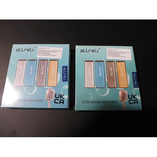 3074 - Two Allreli USB voice recorders (8GB)