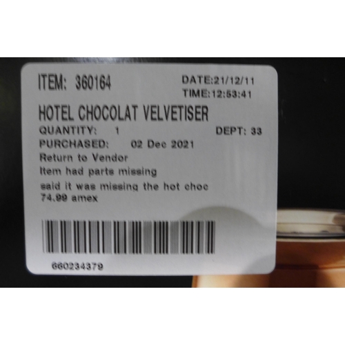 3001 - Hotel Chocolat Velvetiser & Two Mugs (246 -55,56)* This lot is subject to vat