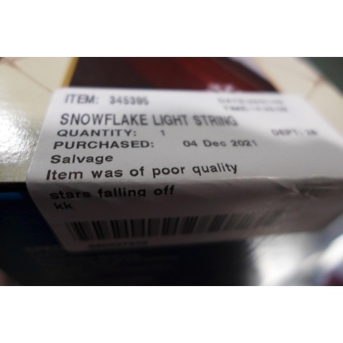 3004 - 4 boxes of Snowflake Light String   (246 -308)* This lot is subject to vat
