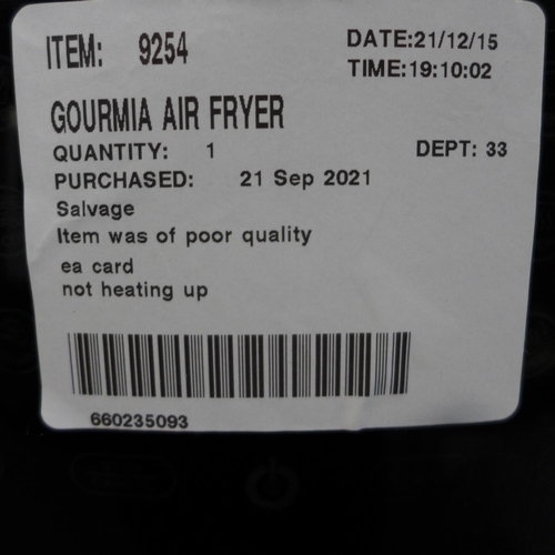 3007 - Gourmia Air Fryer    (246 -24)* This lot is subject to vat