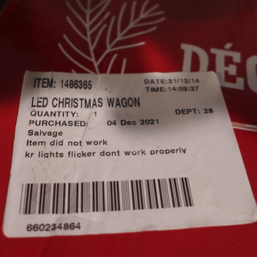 3025 - LED Christmas Wagon (H21cm X W37cm)(246 -70)* This lot is subject to vat