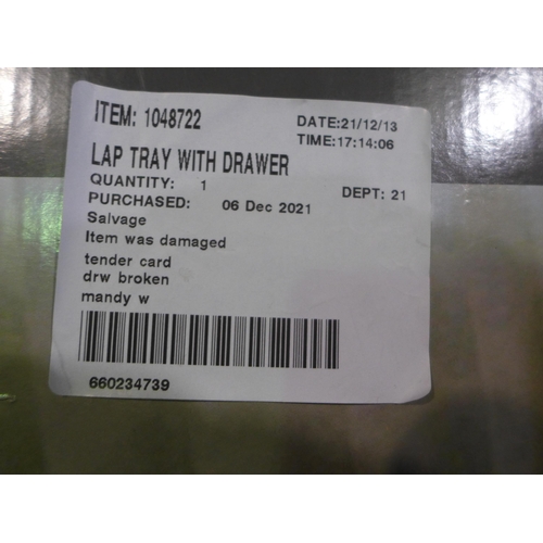 3030 - Wooden Lap Tray With Drawer(246 -64)* This lot is subject to vat