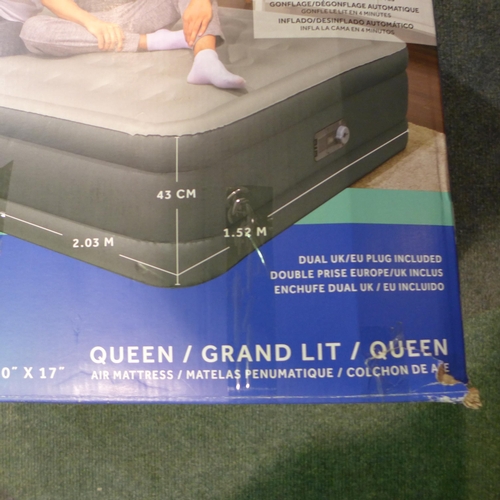 3041 - Sealy queen size Fortech Airbed  With Built In Pump   (244-216)  * This Lot Is Subject To Vat