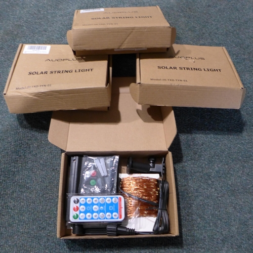 3084 - Four boxes of Auoplus solar string lights