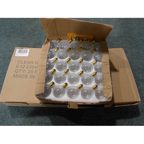 3093 - 3 Boxes of 25 clear G40 bulbs (75 per lot)