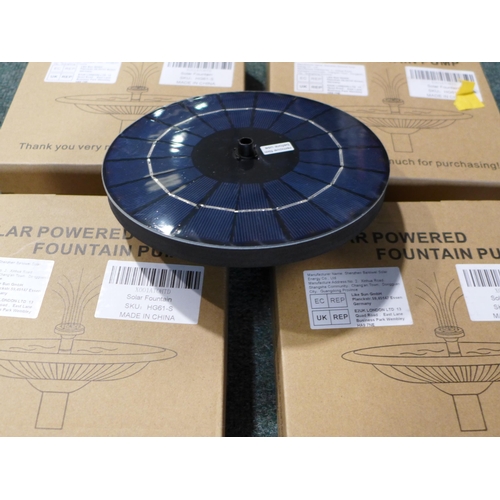 3127 - Five solar powered fountain pumps (mixed style)
