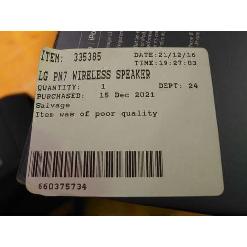 3180 - LG PN7 Wireless Speaker, original RRP £114.99 + VAT (245-134) * This lot is subject to VAT
