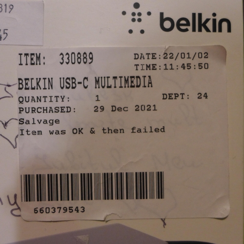 3232 - Belkin Usb-C Multimedia Hub (245-487) * This lot is subject to VAT