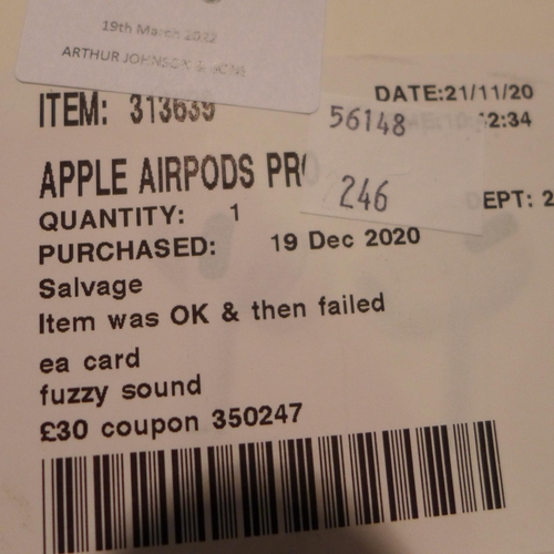 3236 - Apple Airpods Pro, Original Rrp £189.99 + Vat        (244-211)  * This Lot Is Subject To Vat