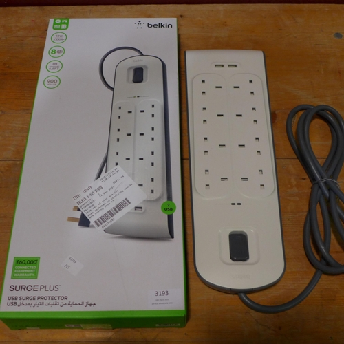 3193 - Belkin 8-Way Surge Protector    (245-477) * This lot is subject to VAT