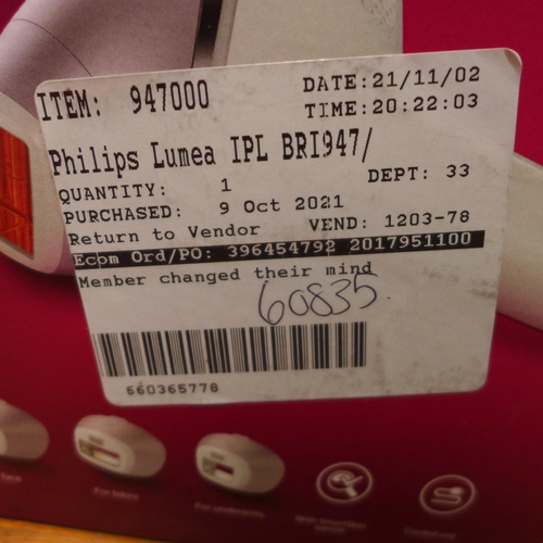 3216 - Philips Lumea epilator (BRI947/00), original RRP £308.33 + VAT    (245-224) * This lot is subject to... 