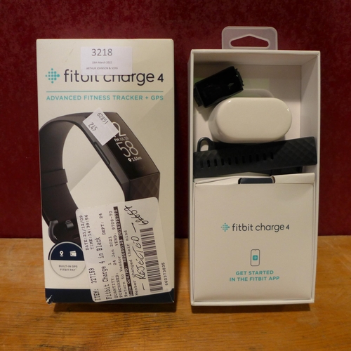 3218 - Black Fitbit Charge 4 activity band (245-131) * This lot is subject to VAT