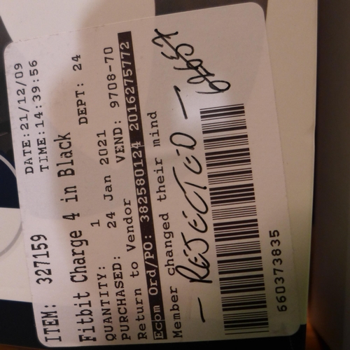 3218 - Black Fitbit Charge 4 activity band (245-131) * This lot is subject to VAT