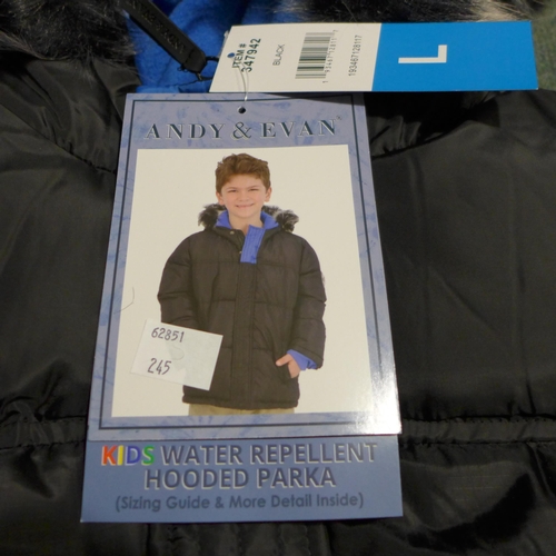 3323 - 2x Andy & Evan Boy's Back to School Coat Size L/XL (245-136) * This lot is subject to VAT