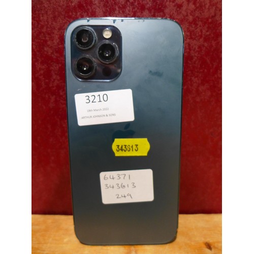 3210 - Apple Iphone 12Pro Max , Original RRP £894.99 + vat * This lot is subject to vat