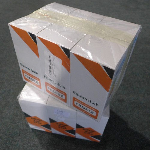 3101 - 12 Antique ST64 Edison bulbs and three Crown LED EL25 Energy Saving LED bulbs and a box of 6, 4W dim... 