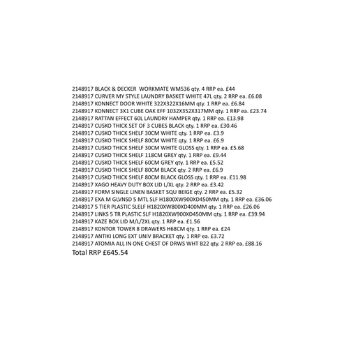 1781 - A pallet of ex B&Q end of line and return items - inventory as per image * This lot is subject to va... 