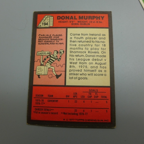 624 - A collection of Topps Chewing Gum football trading cards, 1970's onwards