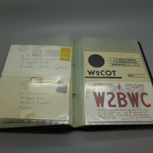 654 - A collection of USA QSL cards from the 1940's and 1950's (93)