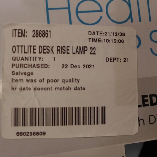 3054 - Ottlite LED Desk Lamp With Clock (246-469)