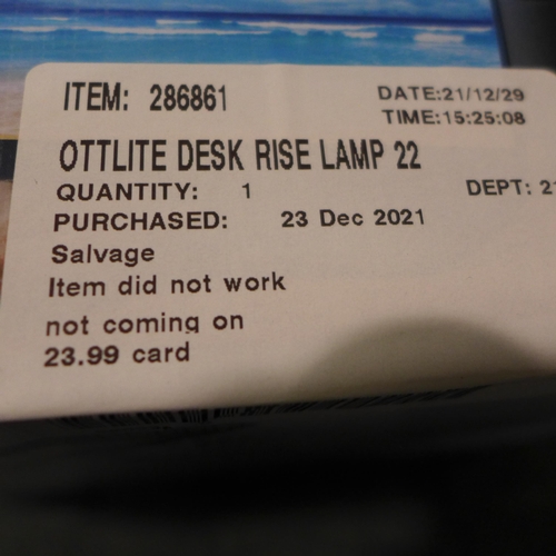 3055 - Ottlite LED Desk Lamp With Clock (246-470)