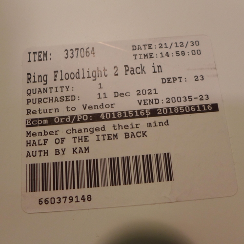 3069 - Ring Floodlight Cam Pack, Original Rrp £249.91 + Vat  (247-613) * This lot is subject to vat