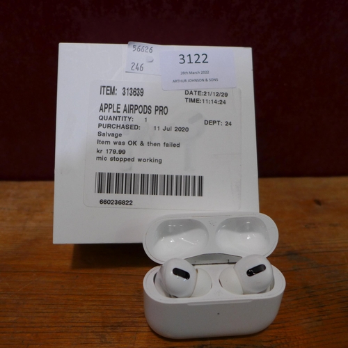 3122 - Apple Airpods pro ( 246-908) * This lot is subject to vat