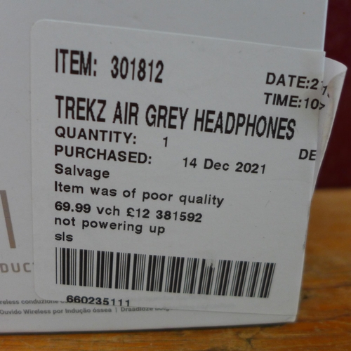 3140 - Trekz Air Grey Bone Conducting Headphones (246-99)