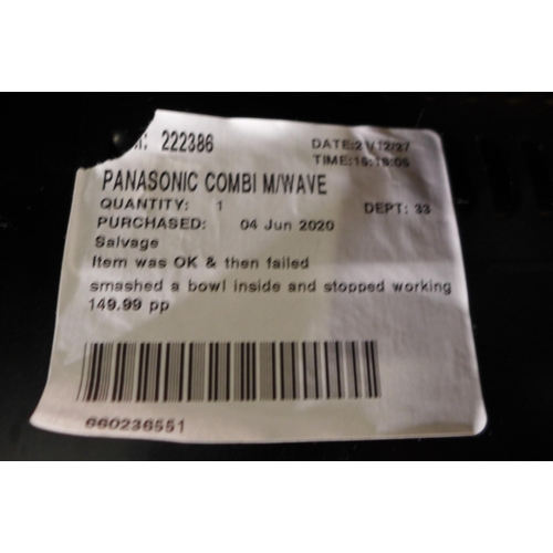 3169 - Panasonic Combi Microwave -  NN-DF386BBPQ  , Original RRP £149.99 + vat   (246-246)