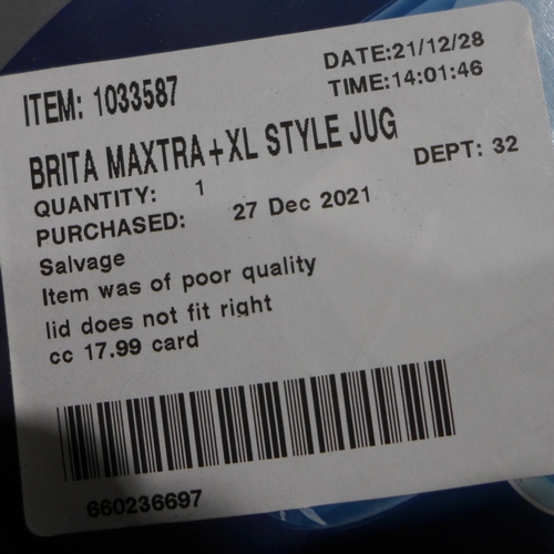 3186 - Ks Water Filters, Brita XL Water jug       (247-626) * This lot is subject to vat
