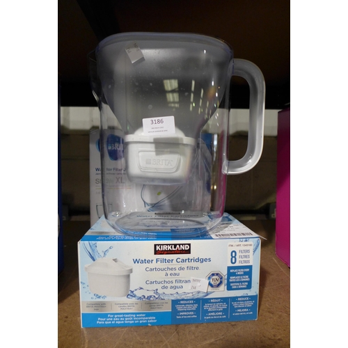 3186 - Ks Water Filters, Brita XL Water jug       (247-626) * This lot is subject to vat