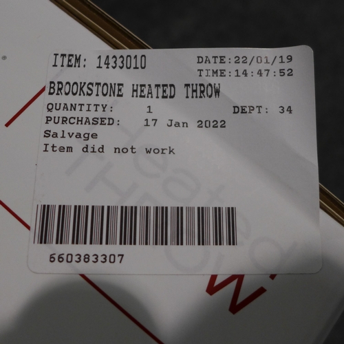 3200 - Brookstone Heated Throw  50X60