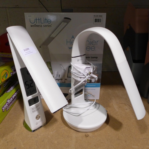 3209 - Ottlite Desk Rise Lamp and Ottlite Wellness LED Desk Lamp (246-185,196)