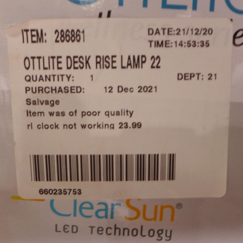 3209 - Ottlite Desk Rise Lamp and Ottlite Wellness LED Desk Lamp (246-185,196)
