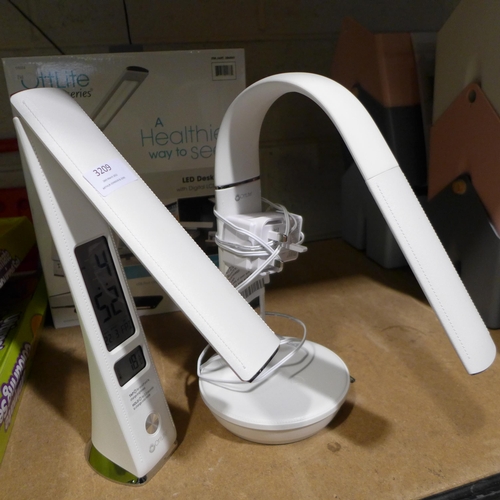 3209 - Ottlite Desk Rise Lamp and Ottlite Wellness LED Desk Lamp (246-185,196)