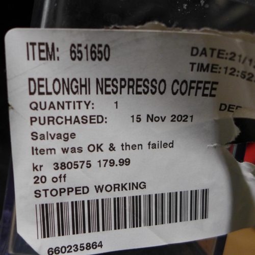 3222 - Delonghi Nespresso Coffee Machine EN560.B, Original RRP £179.99 + vat (246-213)