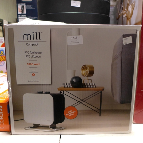 3236 - Mill 1800W PTC Fan Heater (model no.:- CUS1800MECWA) (246-183)