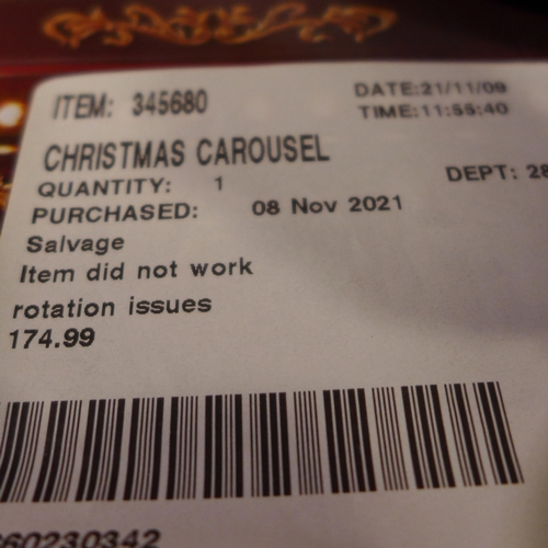 3260 - Christmas Carousel, Original Rrp £174.99 + Vat       (244-817)  * This lot is subject to vat