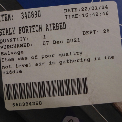 3278 - Sealy Queen Fortech Airbed  With Built In Pump (249-819)  * This lot is subject to vat